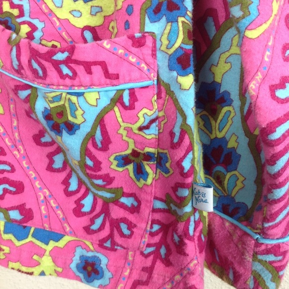 Nick & Nora Pink Paisley Classic Pajama Top - Picture 4 of 6